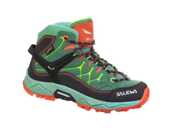 Salewa Alp Trainer Mid GTX dziecięce outdoorowe buty Myrtle Tender Shot