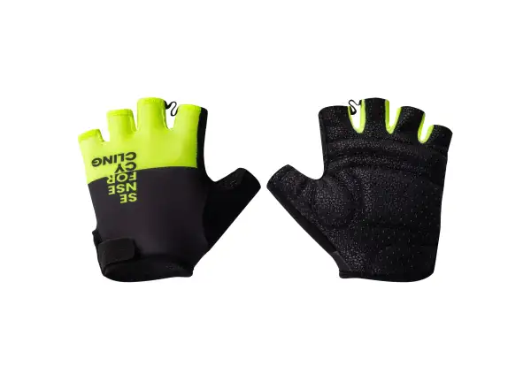 Force Fine krótkie rękawice czarny/Fluo