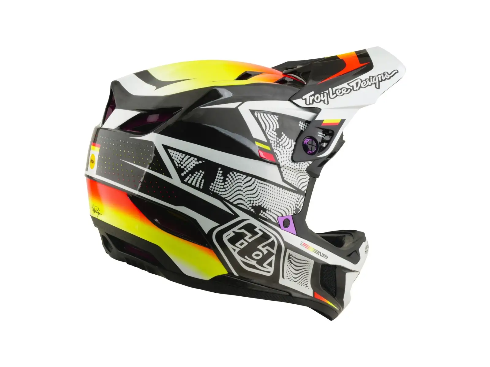 Troy Lee Designs D4 Carbon MIPS kask Lined up Black