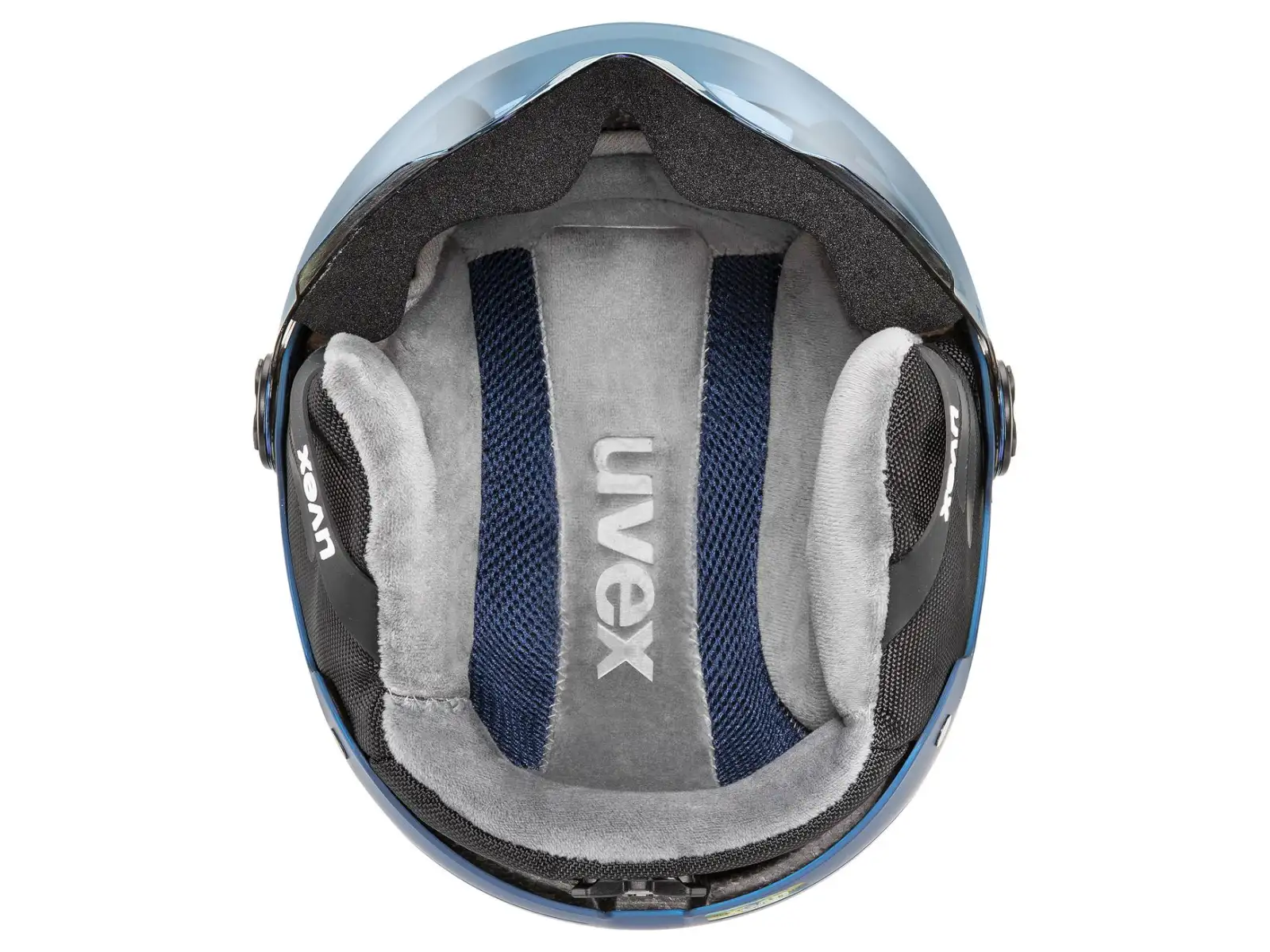 Uvex Rocket Jr Visor kask narciarski blue matt
