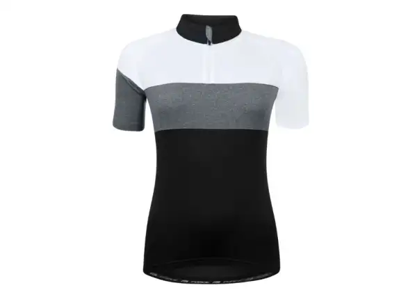 Force View Lady damski dres krótki rękaw czarna/biała/szara