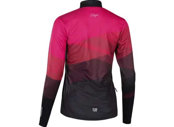 Etape Gaia damska koszulka z długim rękawem magenta/czarna