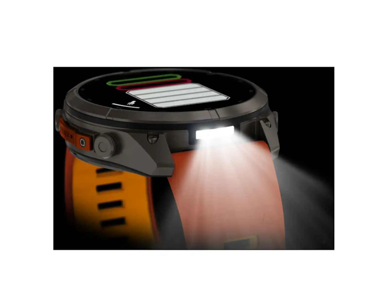 Garmin Fénix 9 Pro inReach 51 mm smartwatch  Titanium Autumn orange/Spark orange