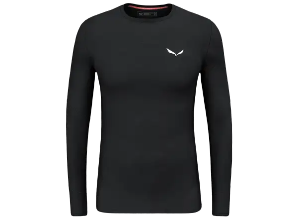 Salewa Cristallo Warm Alpine Merino Responsive męska koszulka z długim rękawem Black Out Melange
