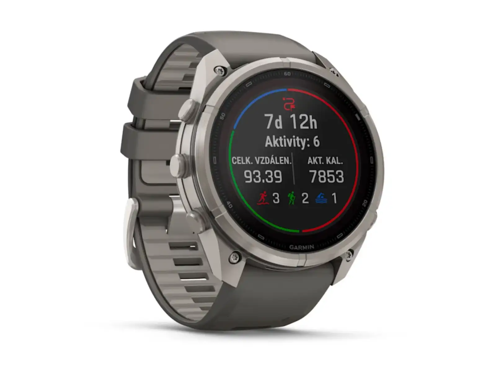 Garmin Fénix 9 Pro inReach Solar 51 mm inteligentny zegarek Titanium Pebble Gray/Silver Gray