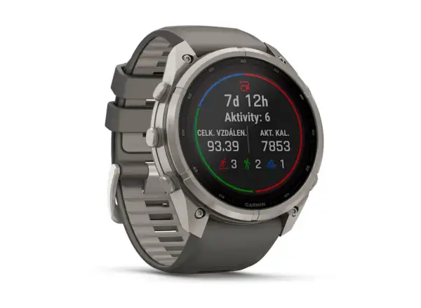 Garmin Fénix 9 Pro inReach Solar 51 mm inteligentny zegarek Titanium Pebble Gray/Silver Gray