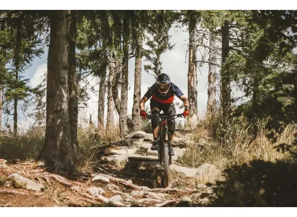 Force Angle MTB męska koszulka krótki rękaw modra/czerwona