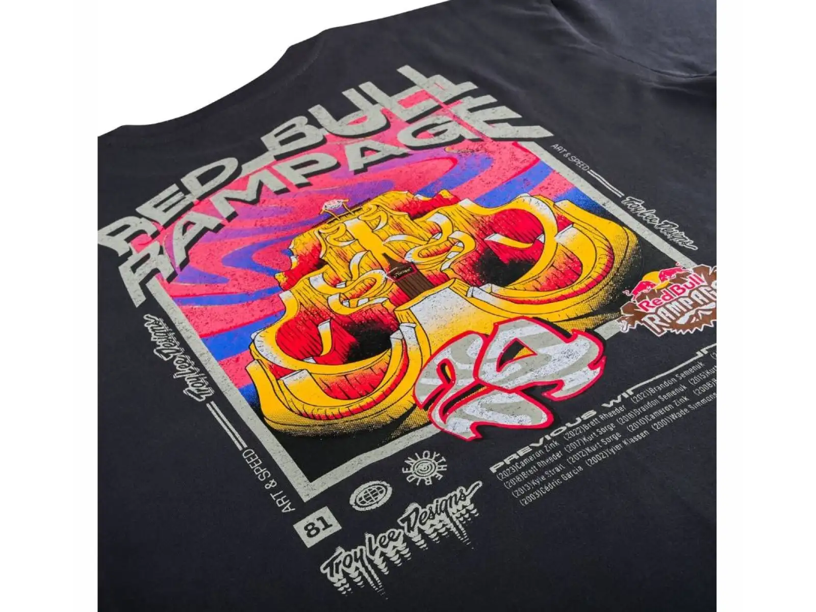Troy Lee Designs x Red Bull Rampage Mind Melt męska koszulka z krótkim rękawem Coal