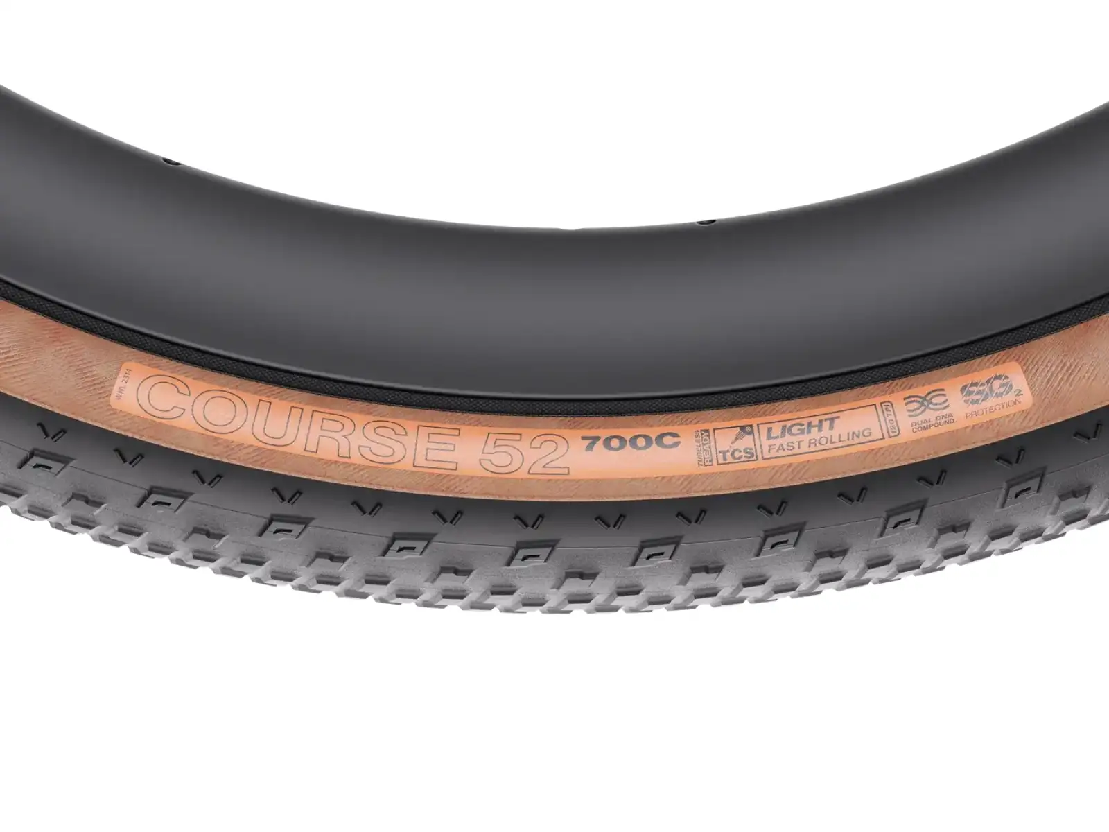WTB Course 700x52 TCS Light Fast Rolling Dual DNA SG2 gravel opona czarna/brazowa