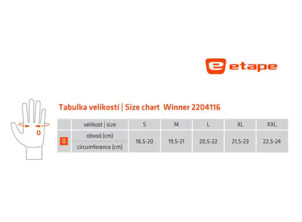 Etape Winner męskie rękawiczki czarna/żółta fluo