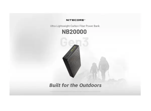 Nitecore wydajny Powerbank NB20000 Gen3