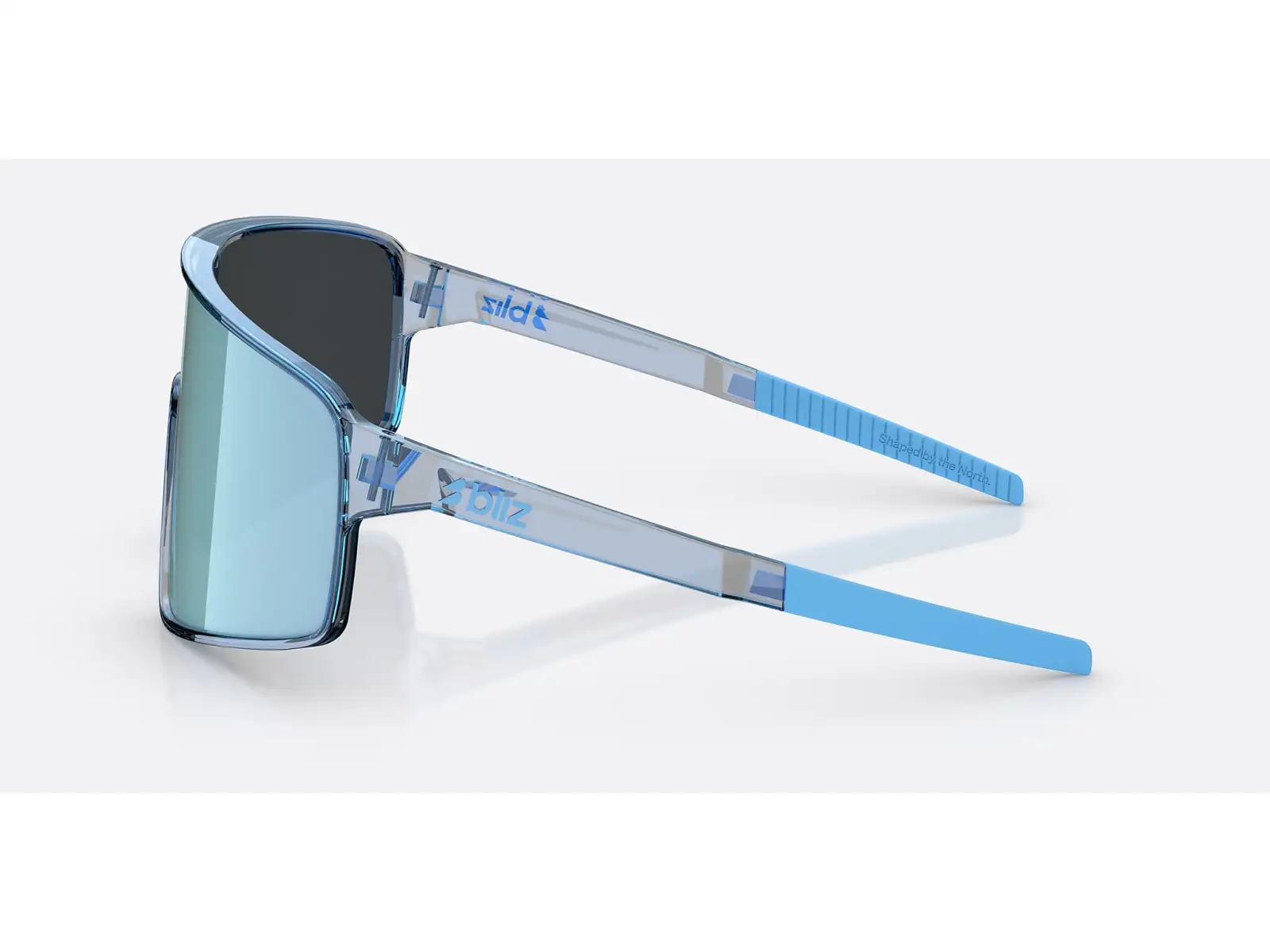 Bliz P001s okulary przeciwsłoneczne Transparent Blue/Smoke Ice Blue Multi