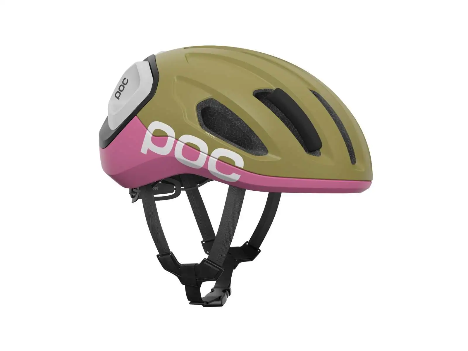 POC Amidal kask szosowy Olivine Green Matt/Thulite Pink Matt
