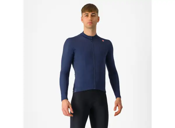 Castelli Espresso Thermal męska koszulka Belgian Blue