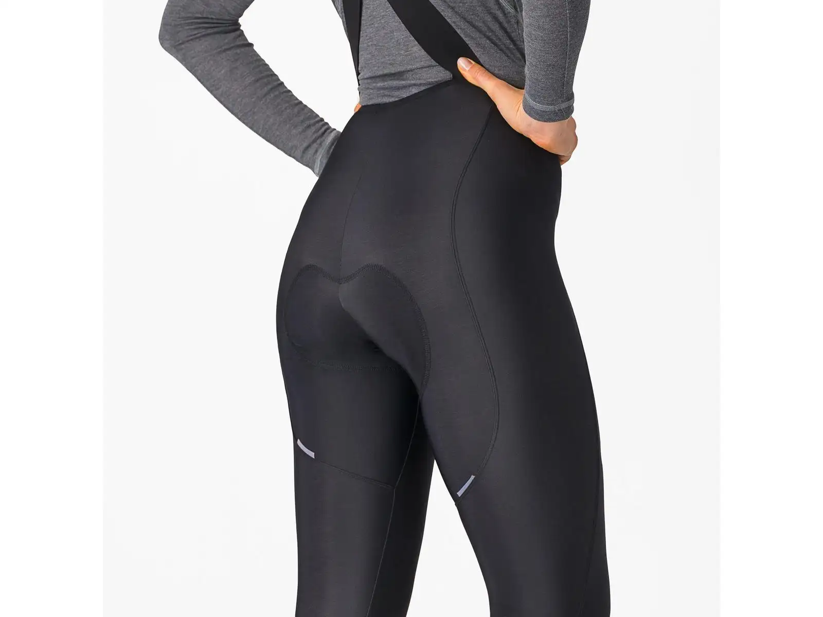Castelli Espresso Bibtight damskie spodnie z szelkami i wkładką Black