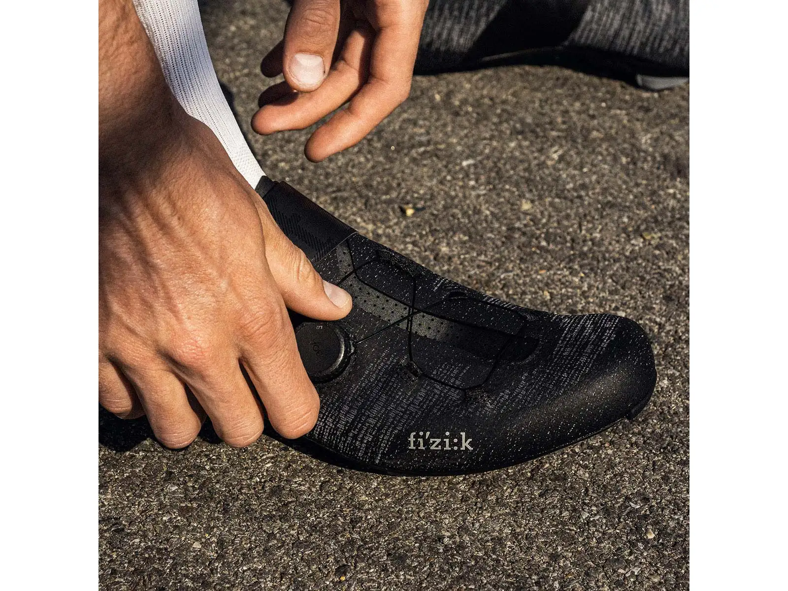 Fizik Vento Infinito Knit Carbon 2 Wide szosowe męskie buty Black/Black