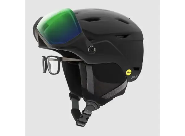 Smith Survey EU kask narciarski Matte Black / ChromaPop Everyday Green Mirror