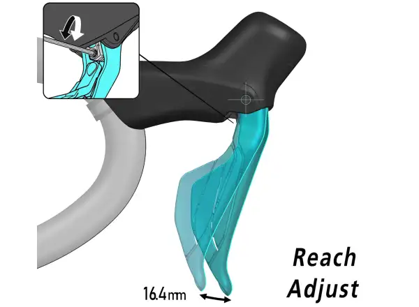 Shimano 105 ST-R7170 Di2/BR-R7170 12sp. dźwignia zmiany biegów i hamulca i zacisk FM tylny