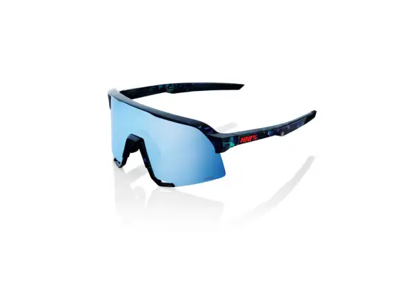 100% S3 HiPER okulary rowerowe Black Holographic/Blue Multilayer Mirror Lens