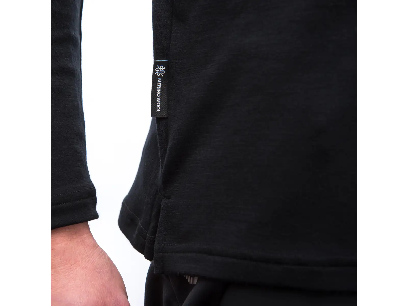 Sensor Merino Blend Elements męska koszulka długi rękaw czarna