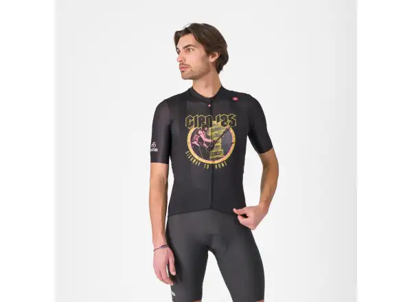 Castelli Giro Highway To Rome męska koszulka z krótkim rękawem Nero