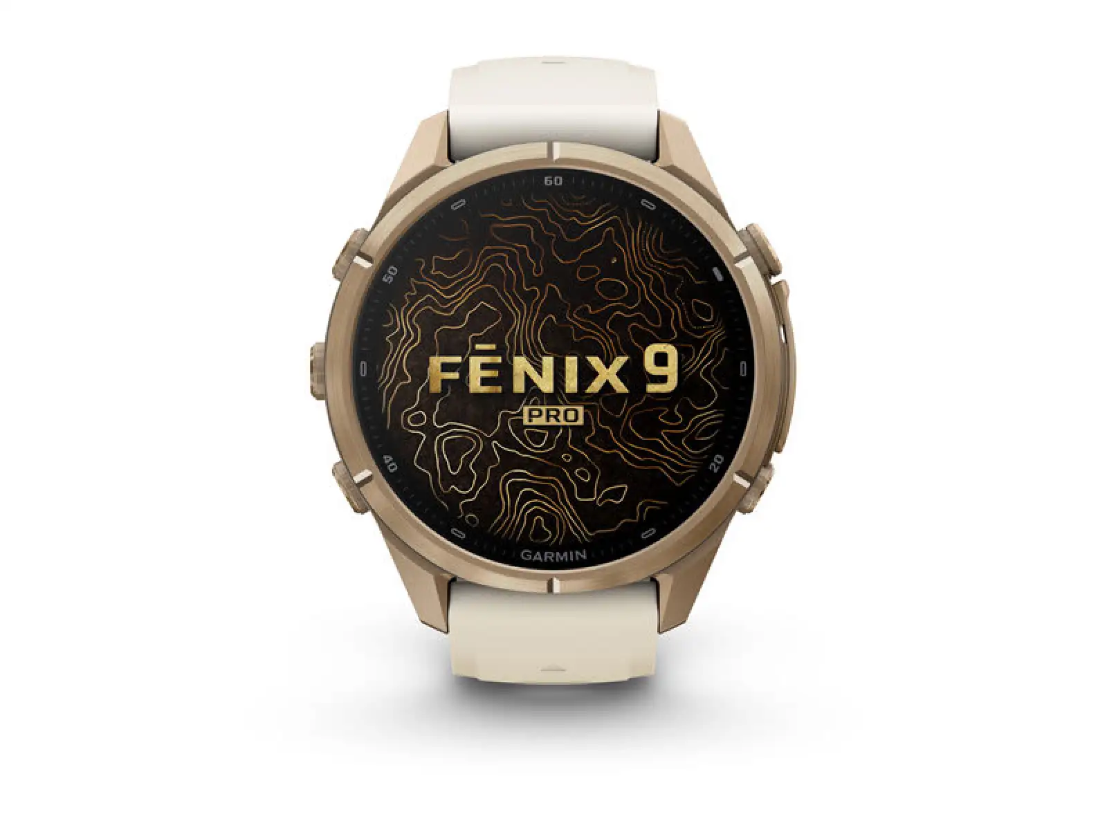 Garmin Fénix 9 Pro inReach 43 mm smartwatch Autumn gold Titanium Cream/French gray