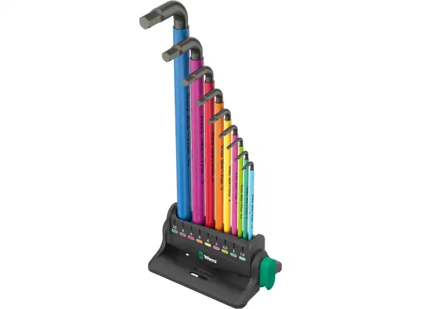 Wera 950/9 Hex-Plus Multicolour 3 zestaw 9 kluczy imbusowych L z uchwytem