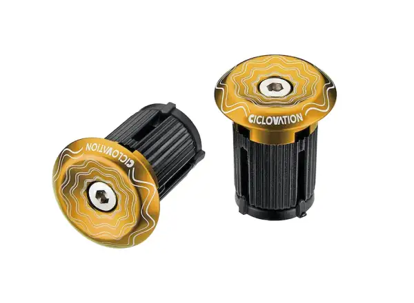 Ciclovation Lock-In Vortex zatyczki do kierownicy Power Wave złota