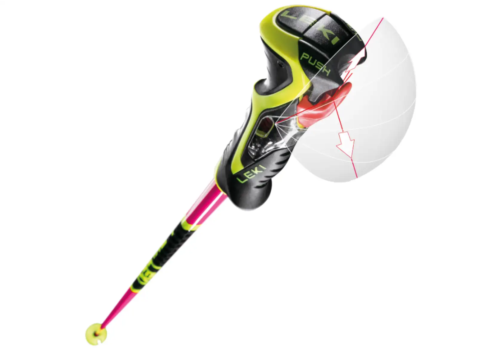 Leki WCR TBS SL 3D kijki zjazdowe Neonpink/Black/Neonyellow