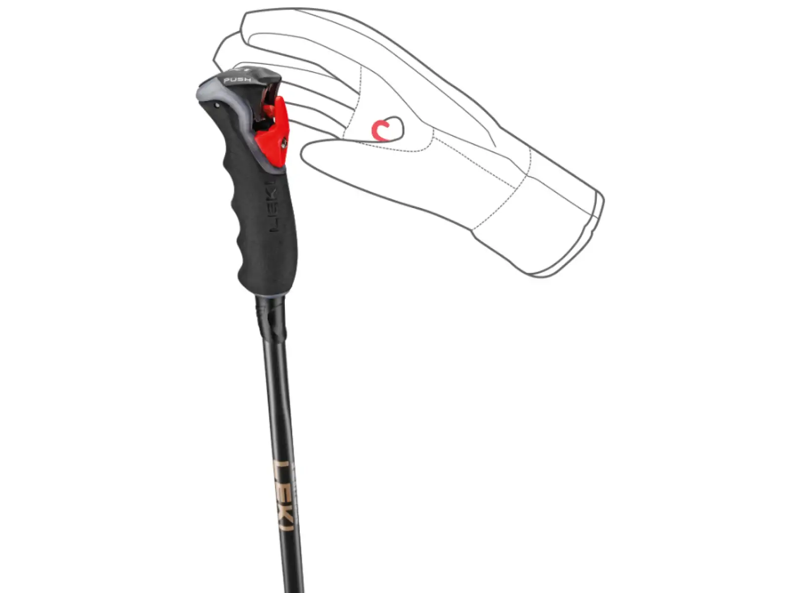Leki Artena Airfoil 3D narty kije Black/Dark Anthracite/Rosegold