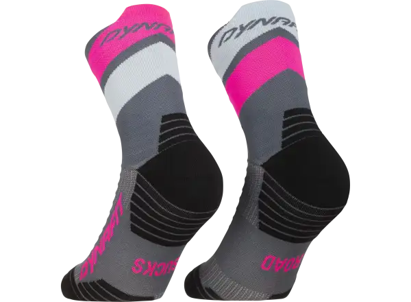 Dynafit Ultra Mid skarpety do biegania Cinder/Pink Glo