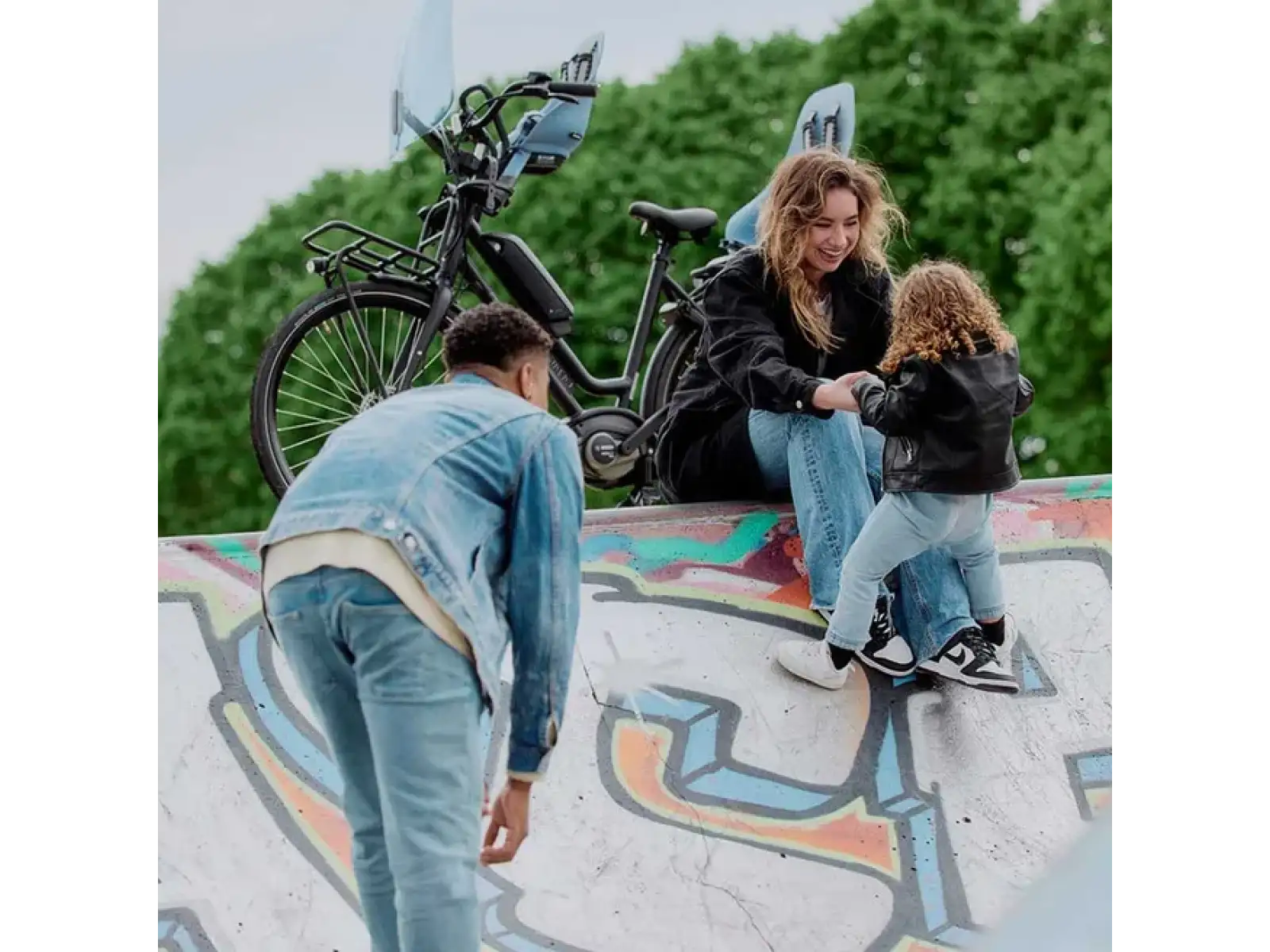 Urban Iki Ta-ke tylne siedzenie rowerowe dla bagażników MIK Fuji Blue/Bincho Black