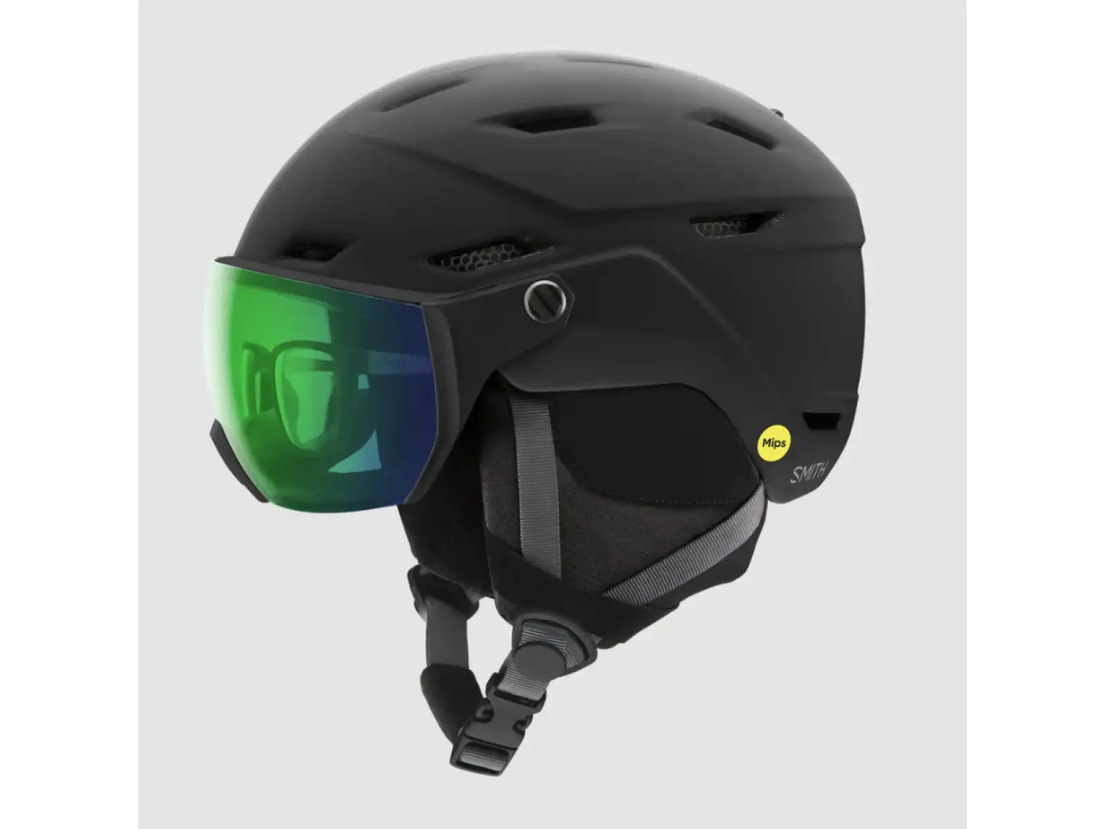 Smith Survey EU kask narciarski Matte Black / ChromaPop Everyday Green Mirror