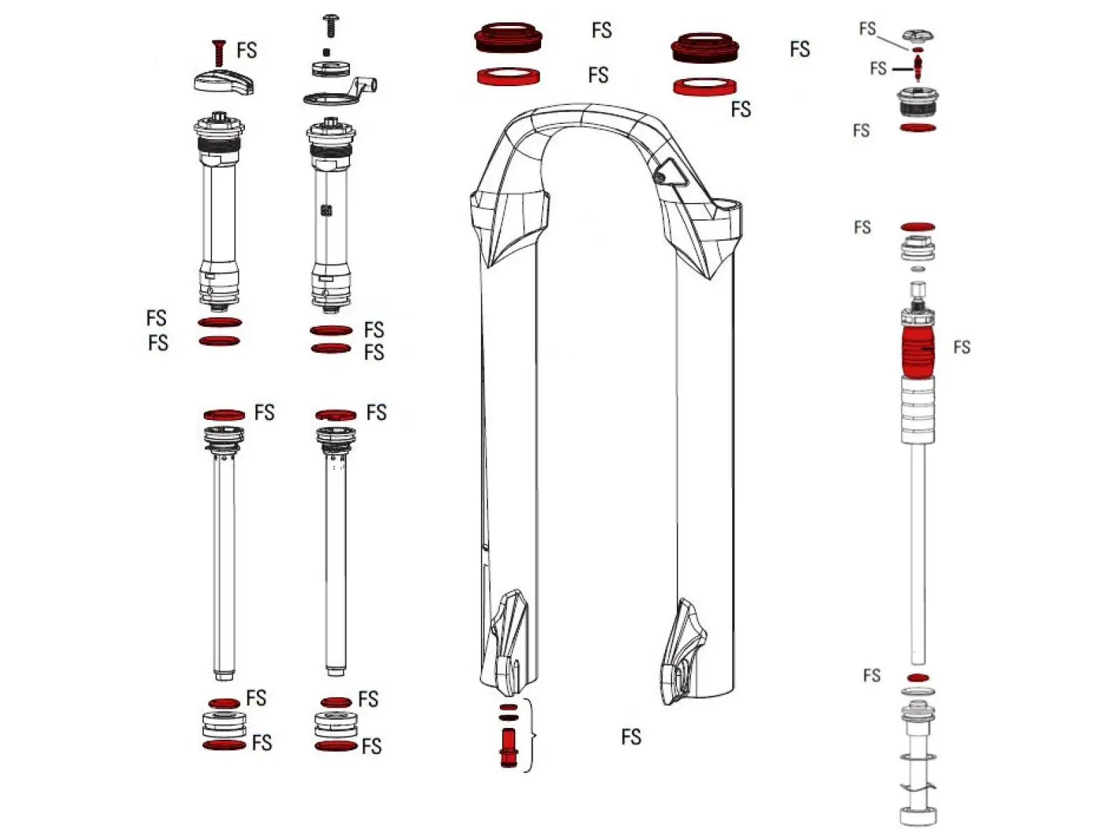 Rock Shox Zestaw Serwisowy Full 30 GOLD zestaw serwisowy