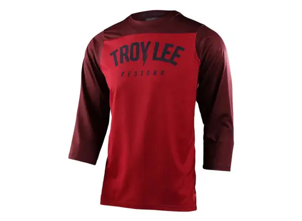 Troy Lee Designs Ruckus męska koszulka rowerowa 3/4 rękaw Camber oxblood