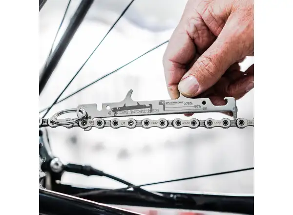 Lezyne Chain Gauge miarka łańcucha srebrna