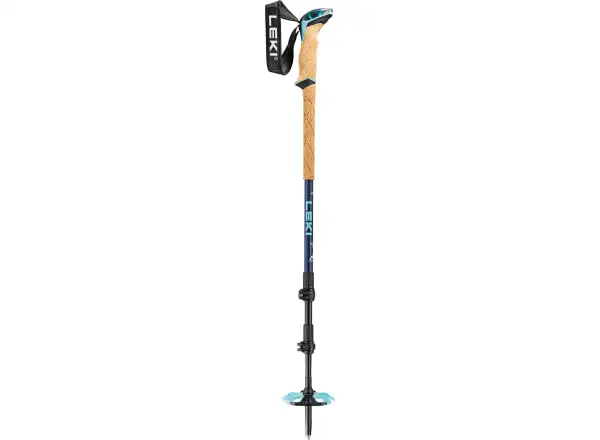Leki Winter tour Bernina Lite 3 damskie kije skiturowe Denim blue/Dark blue/Mint