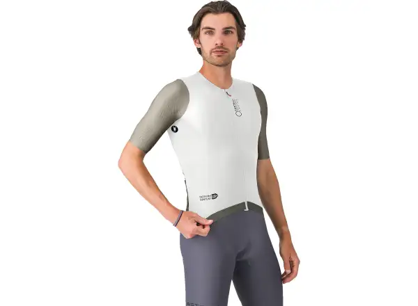 Castelli Corretto męska koszulka rowerowa krótki rękaw Ivory/Clay-Black