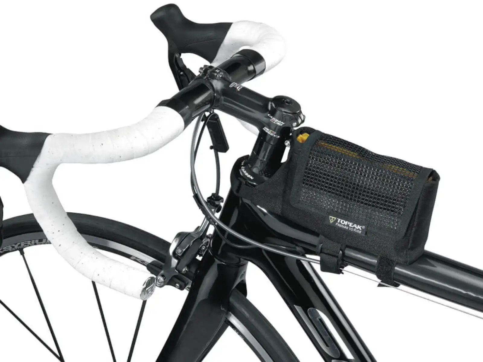 Topeak Tribag torba na ramę 0,6 l czarna, rozm. M + pokrowiec przeciwdeszczowy