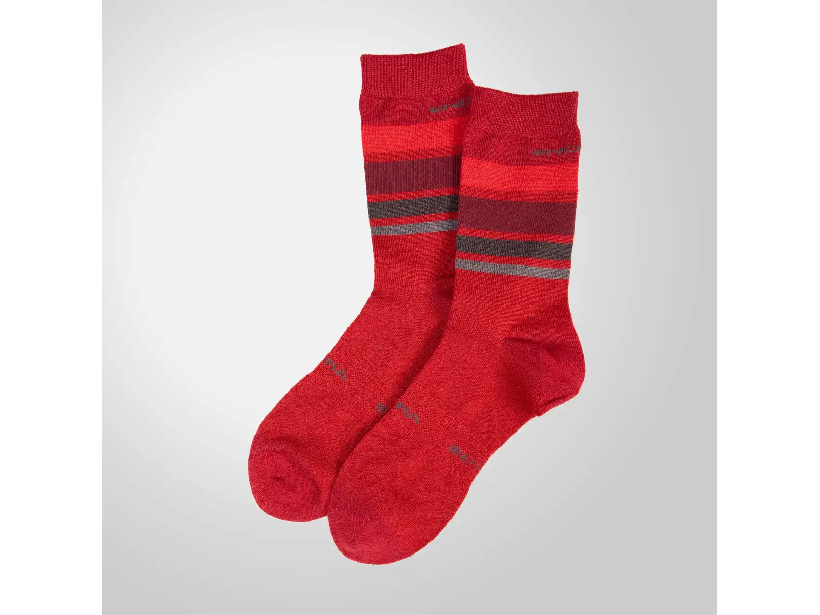 Endura Merino Stripe skarpety Red