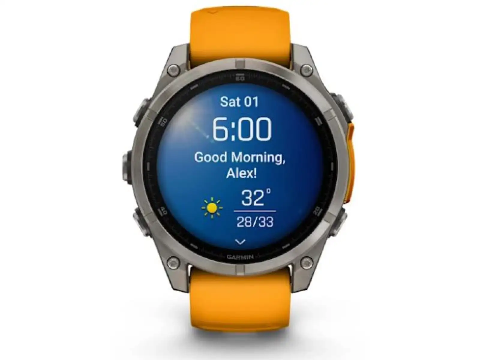 Garmin fenix 8 - 47 mm AMOLED Sapphire smartwatche Titanium Orange/Graphite