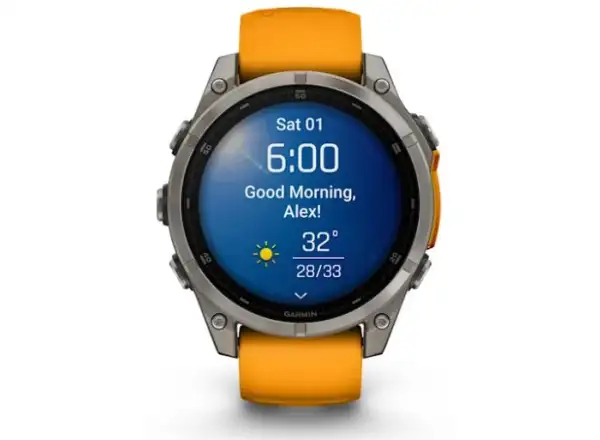 Garmin fenix 8 - 47 mm AMOLED Sapphire smartwatche Titanium Orange/Graphite