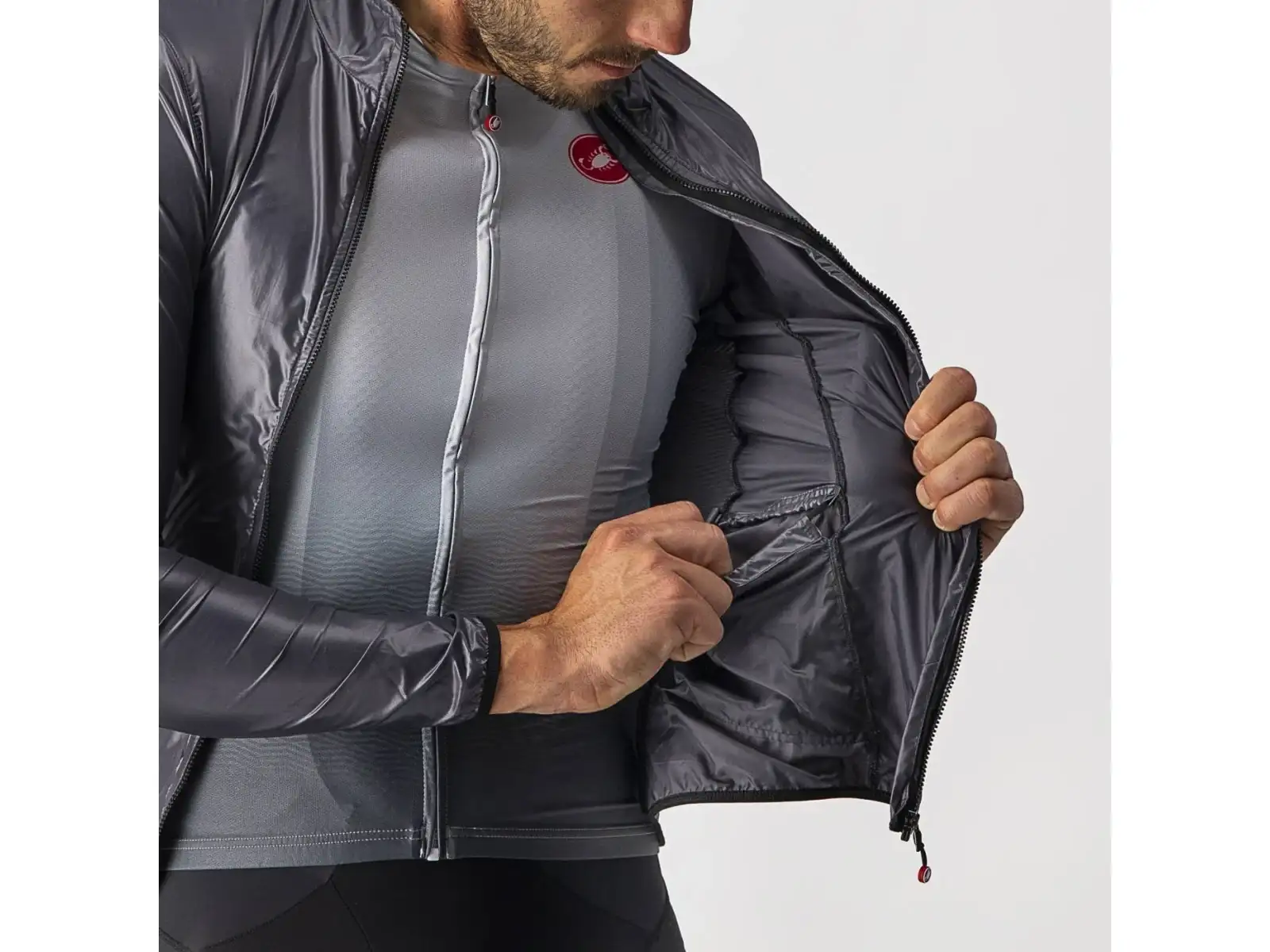 Castelli Aria Shell męska kurtka Dark Gray