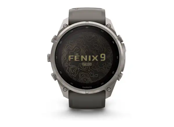 Garmin Fénix 9 Pro inReach Solar 51 mm inteligentny zegarek Titanium Pebble Gray/Silver Gray