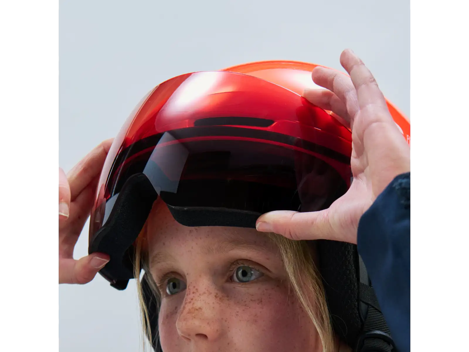 POC POCito Obex Visor dziecięcy kask narciarski Fluorescent Orange