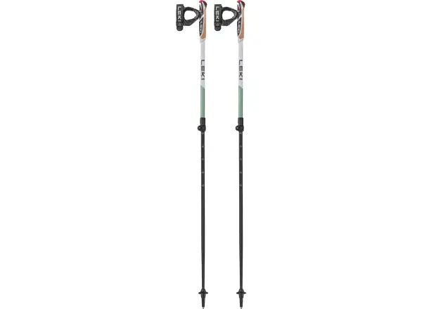 Leki Spin Shark kije trekkingowe White/SmokeGreen rozm.100-130 cm