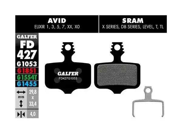 Galfer FD427 Standard G1053 klocki hamulcowe do Avid/Sram