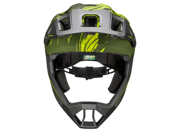 Uvex React JR kask MTB fullface Dark olive matt
