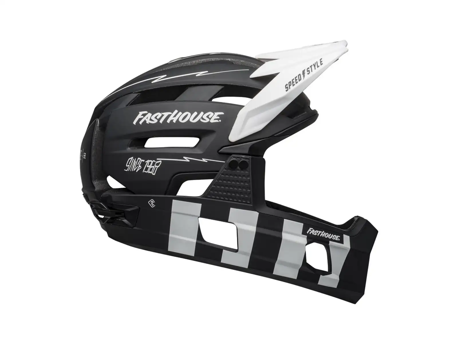 Bell Super Air R Mips kask mat black/white fasthouse