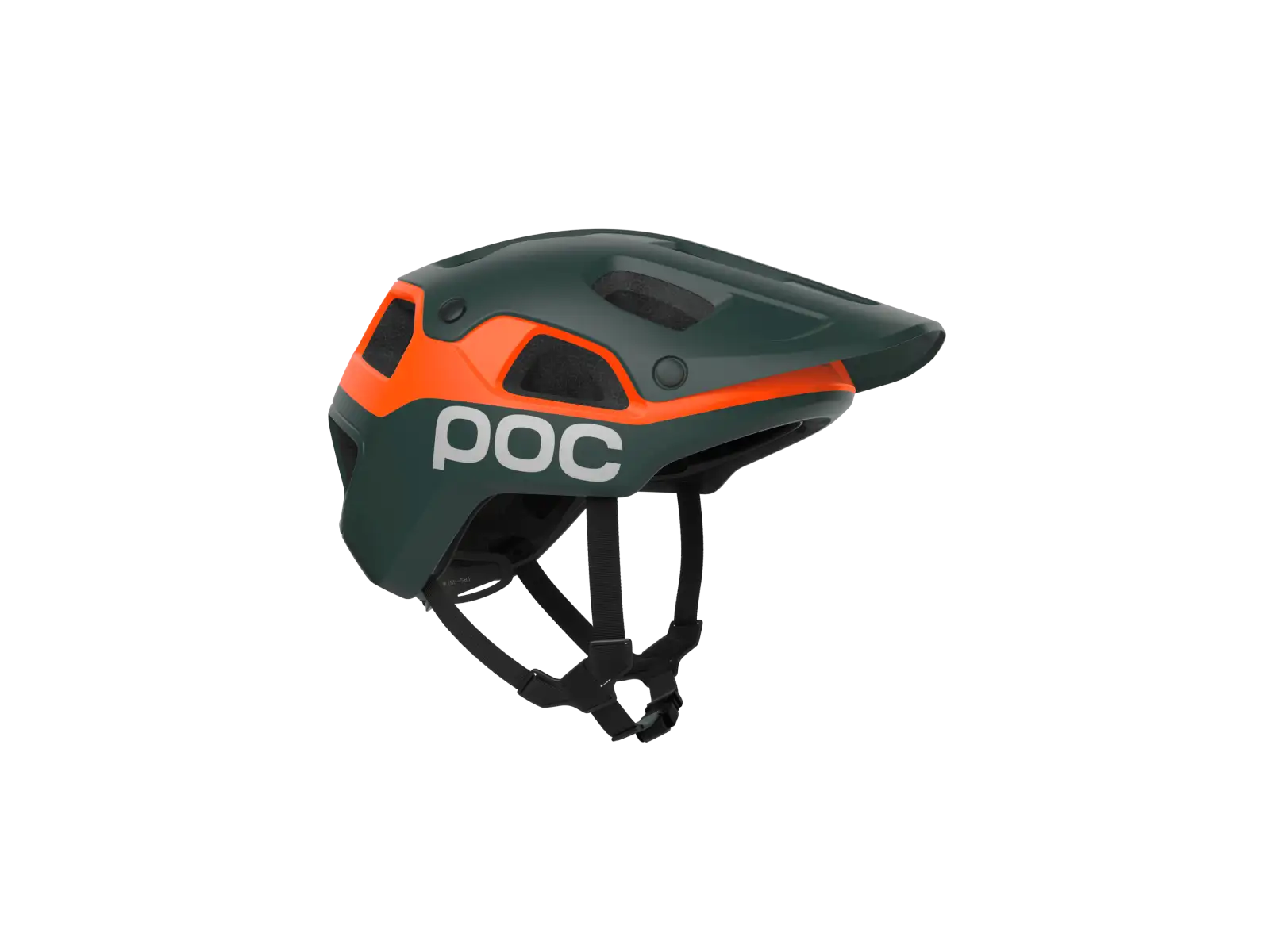 POC Cularis Pure kask MTB Pargasite Green Matt/Fluorescent Orange Matt